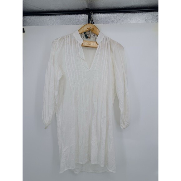 Lauren Ralph Lauren gauzy tunic cover M Womens 3/4 Down Semi Sheer knee lenght - Picture 12 of 12